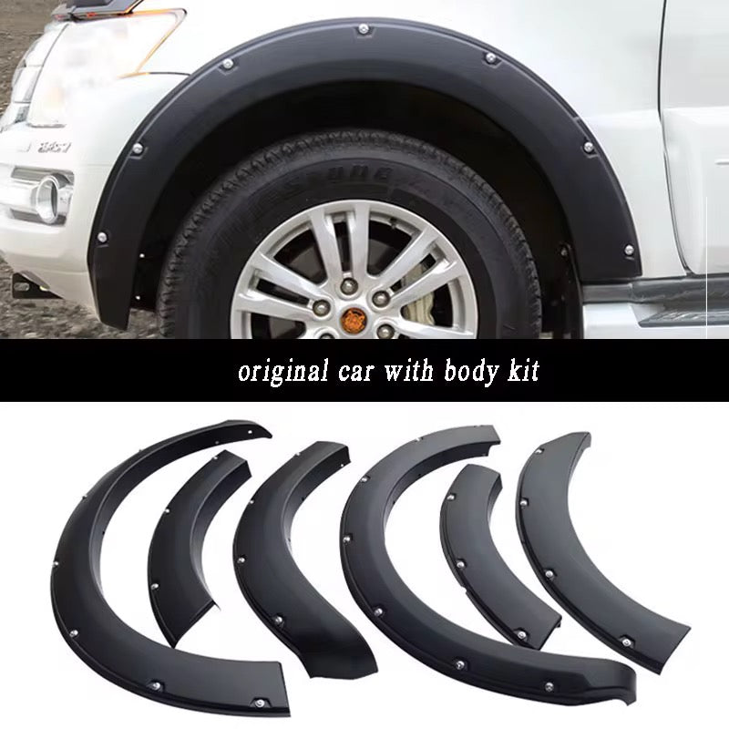 Mitsubishi Pajero Fender Flares Wheel Eyebrow Protectors (2007-2023) – ABS Fender Flares & Mudguard Arch Covers for 4x4 Offroad Accessories