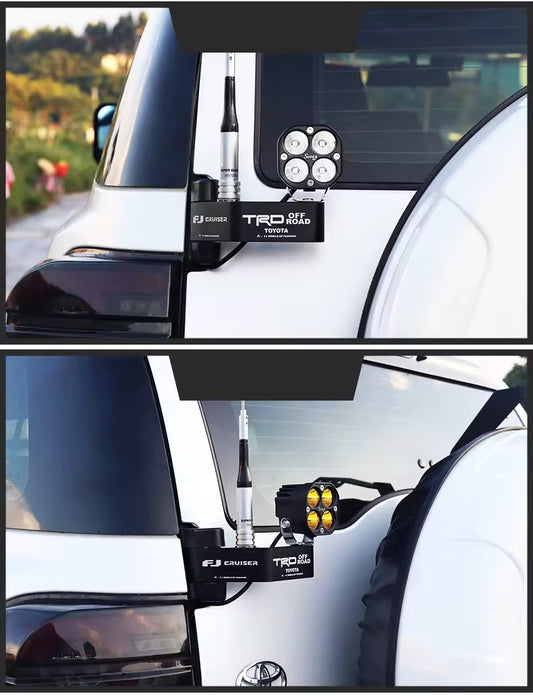 Toyota FJ Cruiser Antenna & Lamp; Spotlight Bracket – Off-Road Mounting Accessory (2007–2023)