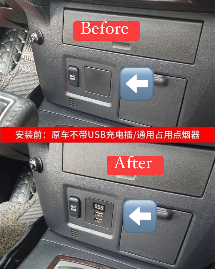 Pajero USB Interface V97 V93 V87 Original USB-Type Charging 220V Pajero Rear Inverter Charging Port Modification Accessories suitable 2007 up 2023