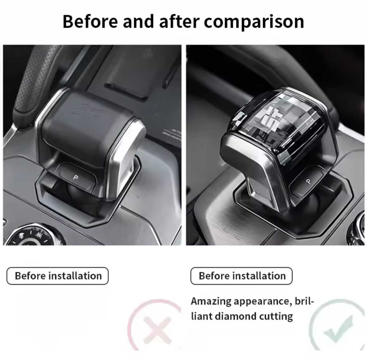 Jetour Crystal Handle Gear Shift Knob with LED Light Available For Chery Jetour Traveller T2 2023 - 2025 Car accessories