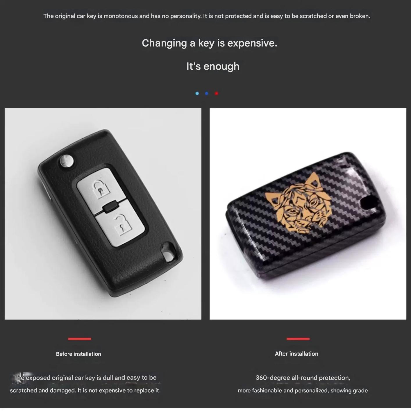 Mitsubishi Pajero Key Case Pajero 2014 up 2022 key shell folding key sleeve modified-Key Cover  Interior Modification Accessories V97 V93 V8