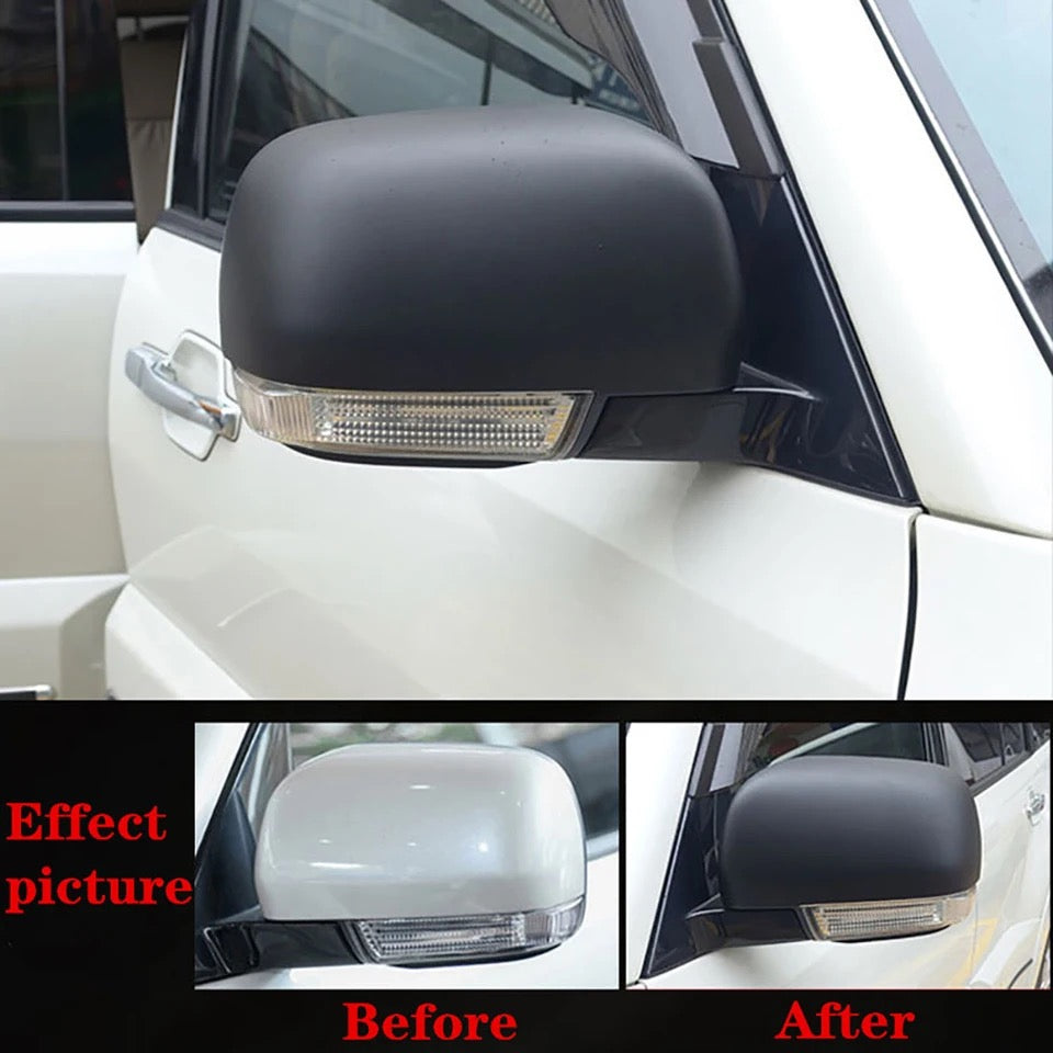 Pajero Side Mirror Cover Fit For Mitsubishi Pajero 2007-2023 ABS Matte Black & Carbon Fiber Decorative Covers Trims Car Decoration Accessories