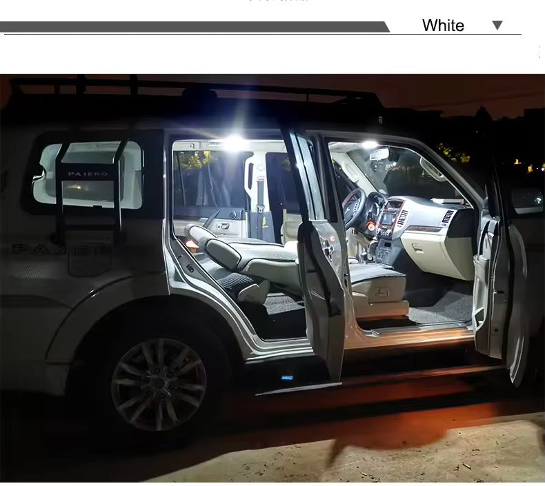 Mitsubishi Pajero Ceiling lamp LED modified reading lamp interior lamp auto parts LED shogun Montero V97V93 reading shed Reading Light Upgrade (2007–2023 Models) Interior Dome Lamp Modification | Bright White LED | Car Accessory Kit