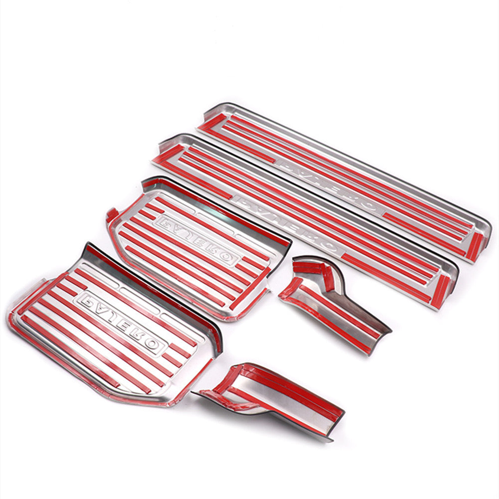 Mitsubishi Pajero door sill strip stainless steel door pedal protection plate 2007 -2023  Welcome Pedal Stainless Steel Shogun Nerf Bars Running Boards Protect Accessories Interior modified accessories