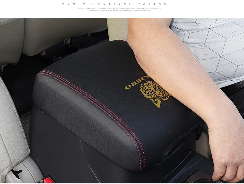 Mitsubishi Pajero Armrest Box Cover  Car Anti-dirty Pad PU Leather Protection Suitable for Mitsubishi Pajero V97 V93 V87 V77v73 Armrest Case, Please Specify the Model and Year  2007 up 2023 When Purchasing Accessories
