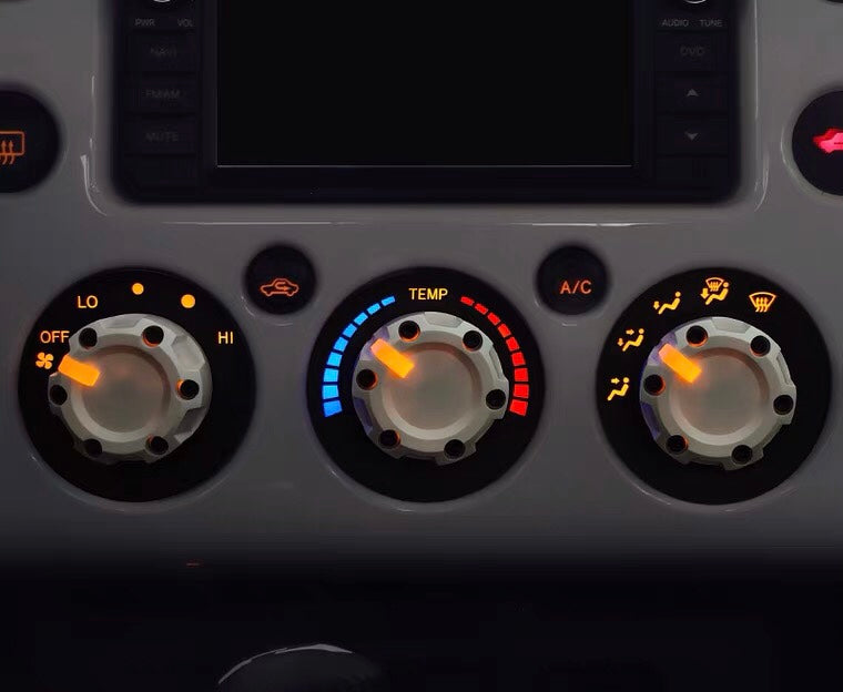 FJ Cruiser Air Conditioner Knob Altimeter Decoration Ac AJT 3 Button Key Case Modification American  Interior Kit For Toyota FJ Cruiser 2007 up 2023