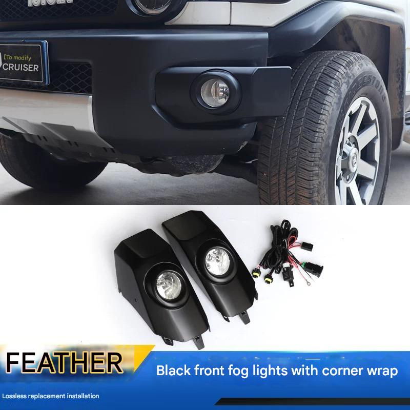 Toyota FJ Cruiser 2007-2023 Fog Light Set with DRL & Halogen Bulb - Front Bumper LED Fog Light Lamp For Toyota FJ Cruiser 2006-2020 Car Accessories modified LED fog light assembly front bumper corner lamp daytime running lights