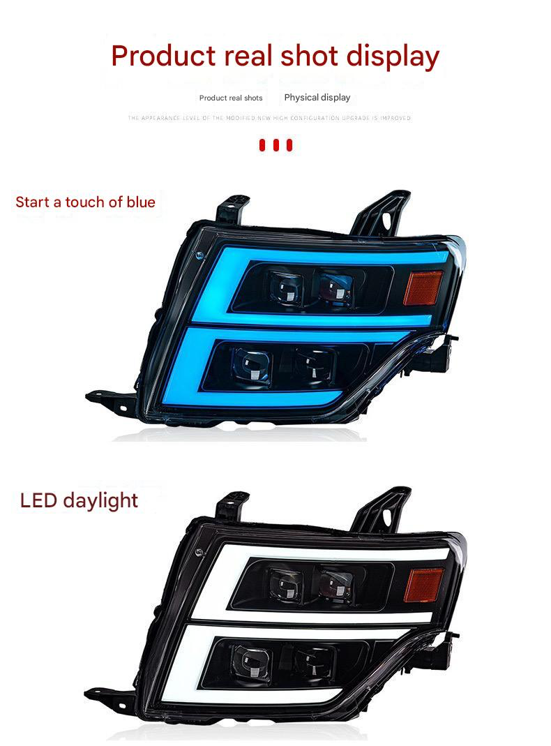 Mitsubishi Pajero V97 V93 Headlight Assembly with LED Daytime Running Lights DRL& dynamic Turn Signal v83 v73 v95 Modified 2007 up 2022 Front LED Lamp lens headlight streamer