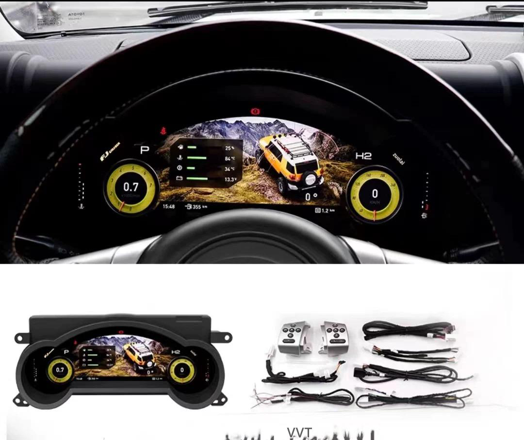 12.3-Inch Digital Dashboard Panel Virtual Instrument Cluster Speedometer for Toyota FJ Cruiser (2007–2023)