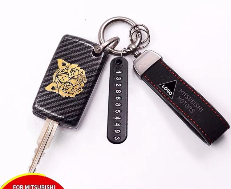Mitsubishi Pajero Key Case Pajero 2014 up 2022 key shell folding key sleeve modified-Key Cover  Interior Modification Accessories V97 V93 V8