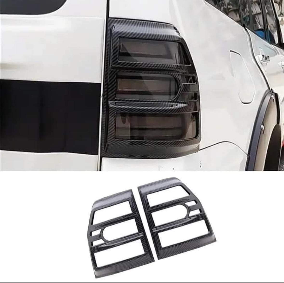 Mitsubishi Pajero Taillight Cover Decorative Frame – Rear Frame Taillight Protection Cover (4-Door, 2008–2022)
