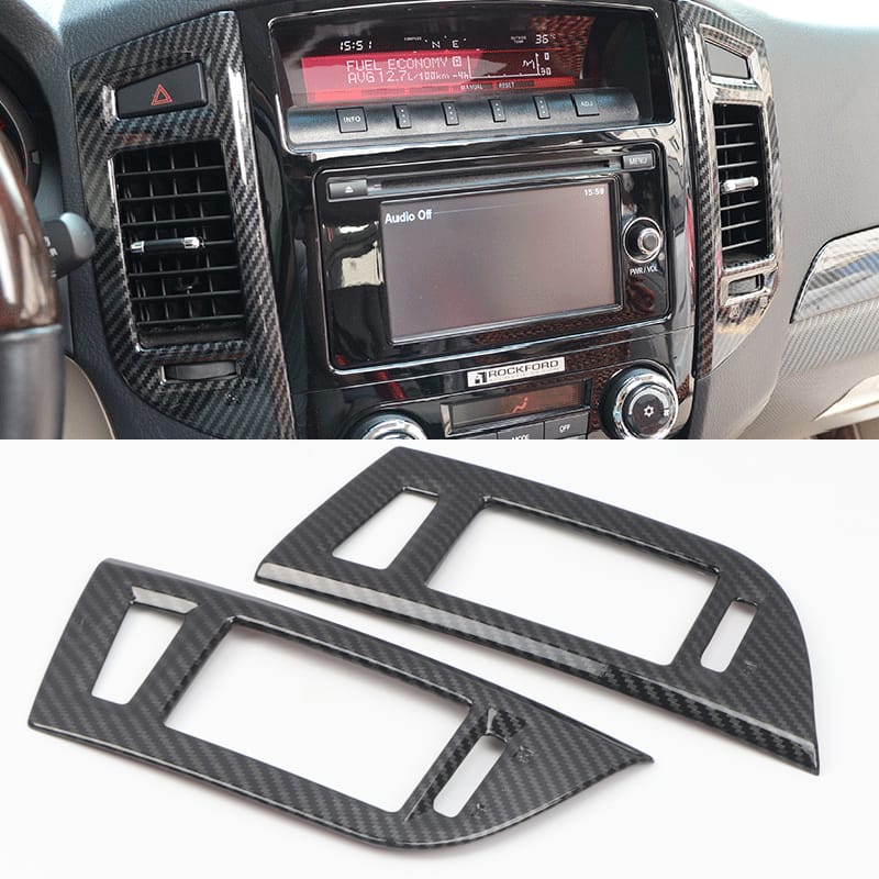 Mitsubishi Pajero Car Interior Carbon Stickers ABS Car Interior Protection Cover Body Kits For Mitsubishi Pajero 2007-2022 ABS Carbon Fiber Color Car Accessories Carbon Fiber Interior Modification 2007-2023 V97 V93 Interior Decoration Stickers