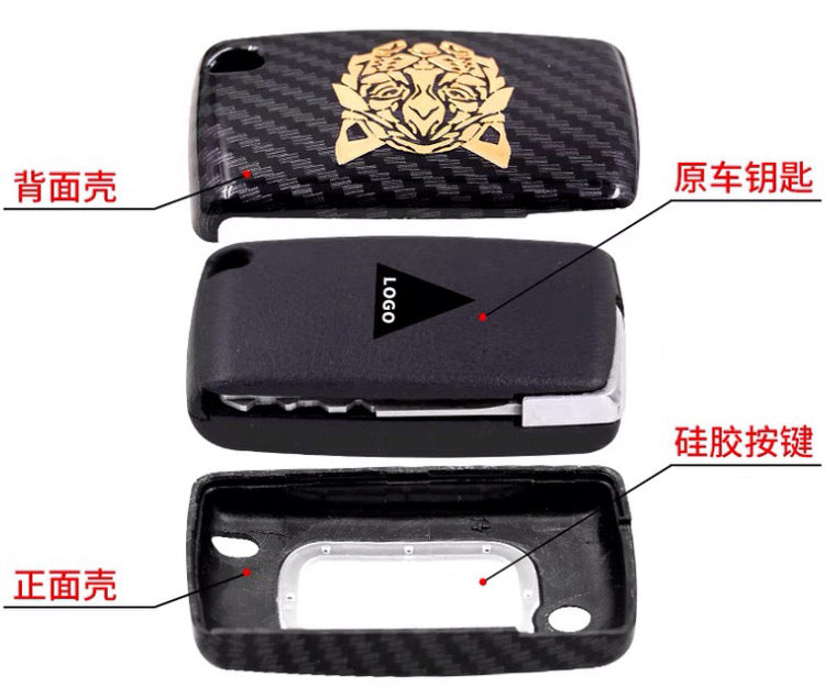 Mitsubishi Pajero Key Case Pajero 2014 up 2022 key shell folding key sleeve modified-Key Cover  Interior Modification Accessories V97 V93 V8