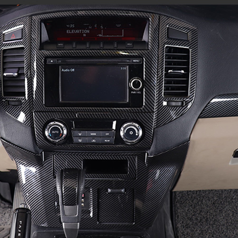 Mitsubishi Pajero Car Interior Carbon Stickers ABS Car Interior Protection Cover Body Kits For Mitsubishi Pajero 2007-2022 ABS Carbon Fiber Color Car Accessories Carbon Fiber Interior Modification 2007-2023 V97 V93 Interior Decoration Stickers