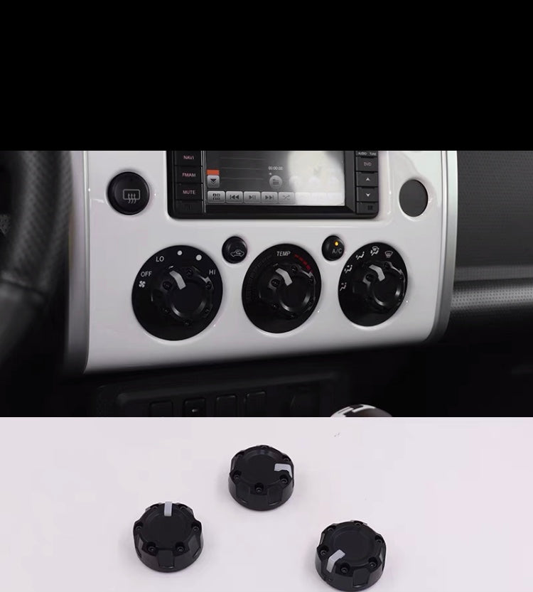 FJ Cruiser Air Conditioner Knob Altimeter Decoration Ac AJT 3 Button Key Case Modification American  Interior Kit For Toyota FJ Cruiser 2007 up 2023