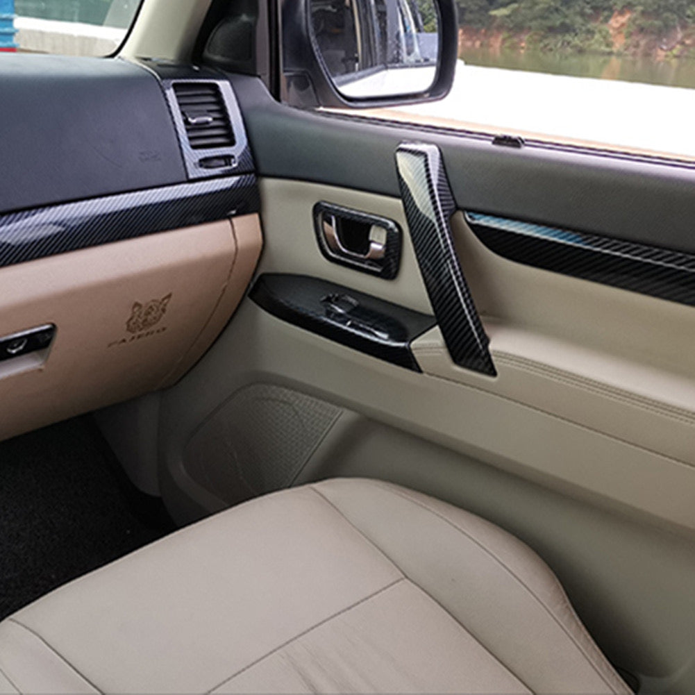 Mitsubishi Pajero Car Interior Carbon Stickers ABS Car Interior Protection Cover Body Kits For Mitsubishi Pajero 2007-2022 ABS Carbon Fiber Color Car Accessories Carbon Fiber Interior Modification 2007-2023 V97 V93 Interior Decoration Stickers