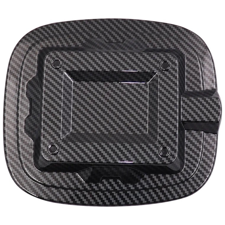 FJ Cruiser Fuel Tank Cap Cover Trim (2007-2023) Matte Black & Carbon Fiber Fuel Tank Cap Cover for Toyota FJ Cruiser Exterior Frame Gas & Oil Tank Trim Protection