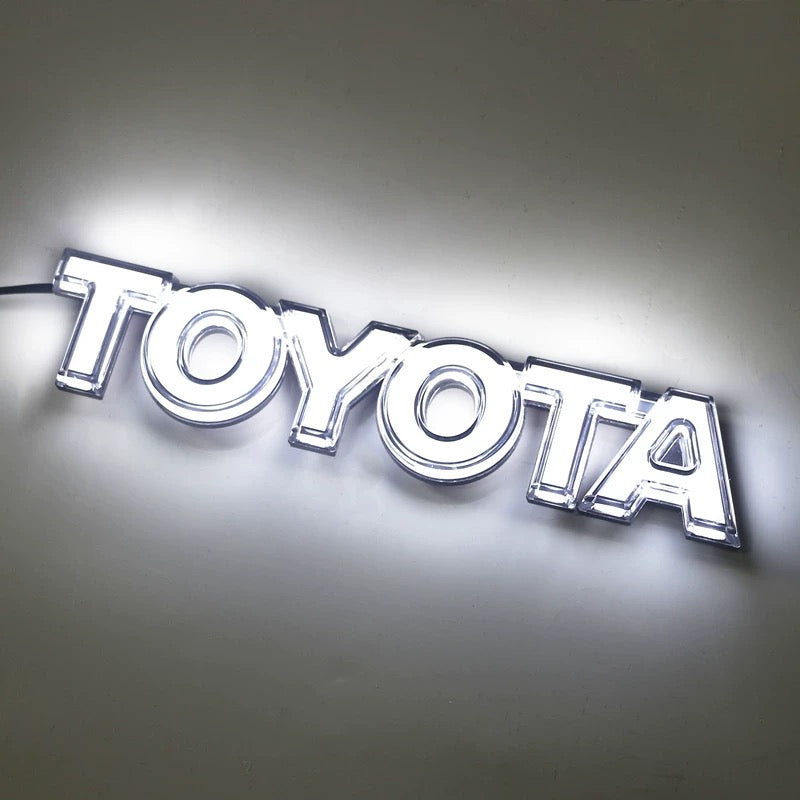 FJ Cruiser LED Luminous Grille Logo – Illuminated Front Emblem Toyota Letter Badge (Fits 2007–2023)
