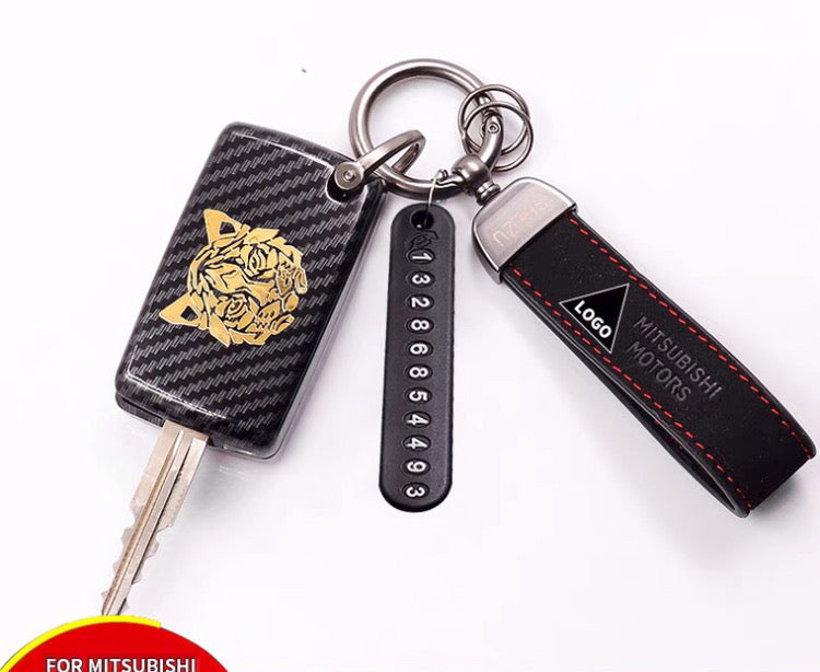 Mitsubishi Pajero Key Case Pajero 2014 up 2022 key shell folding key sleeve modified-Key Cover  Interior Modification Accessories V97 V93 V8