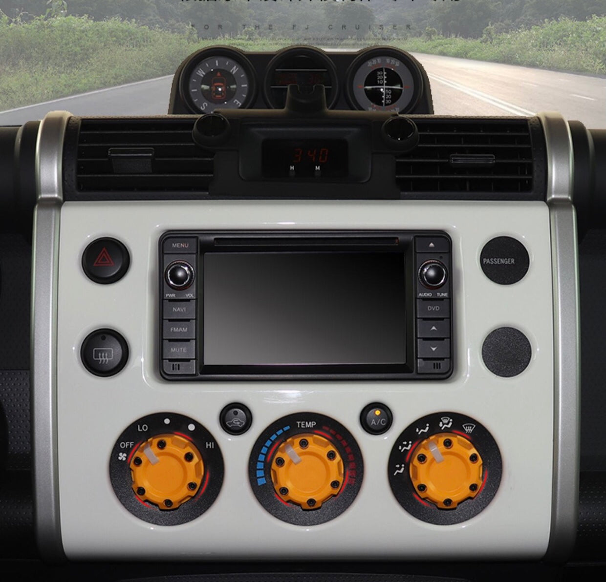 FJ Cruiser Air Conditioner Knob Altimeter Decoration Ac AJT 3 Button Key Case Modification American  Interior Kit For Toyota FJ Cruiser 2007 up 2023