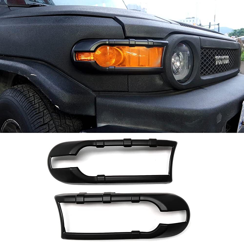 Toyota FJ Cruiser ABS Front & Rear Lamp Cover (2007-2023) – Fog Light & Tail Light Trim Front Fog light Cover Trim Front Indicator Cover Stickers Decorative Exterior Accessories