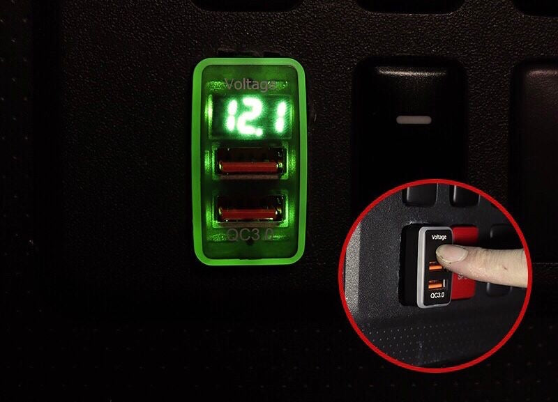 Toyota FJ Cruiser USB Charging FJ QC 3.0 Fast Charge Dual Charging Port USB Interface Socket Fast Car Charger Quick Charge Car Charging Adapter Use for VW Golf 7 Accessories Interior Accessories