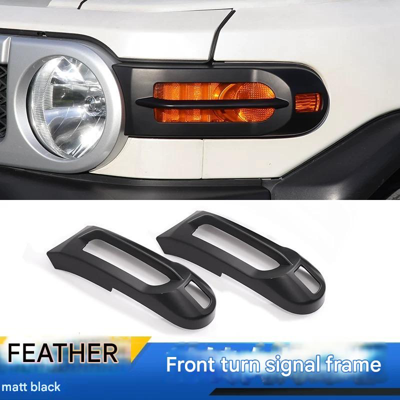 Toyota FJ Cruiser ABS Front & Rear Lamp Cover (2007-2023) – Fog Light & Tail Light Trim Front Fog light Cover Trim Front Indicator Cover Stickers Decorative Exterior Accessories