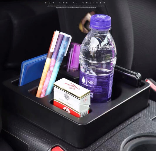 Toyota FJ Cruiser 2007-2021 ABS Car Central Console Storage Box Water Holder Organizer Glove Tray Accessories