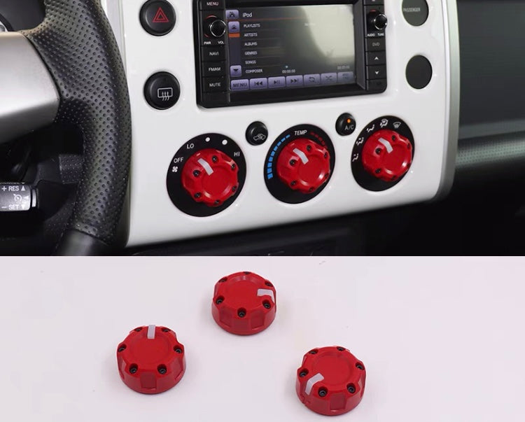 FJ Cruiser Air Conditioner Knob Altimeter Decoration Ac AJT 3 Button Key Case Modification American  Interior Kit For Toyota FJ Cruiser 2007 up 2023