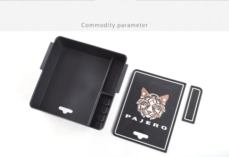 PAJERO Armrest Box Storage Pajero Center Console Storage Box V93 V97 V98 ABS Plastics Organizer Accessories