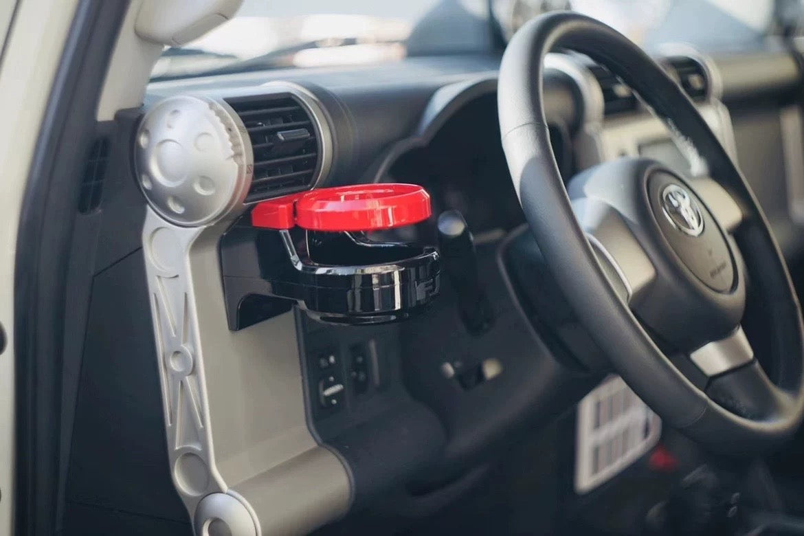 FJ Cruiser Air Vent Cup Holder & Phone Holder Car Drink Holder Fit for 2007-2023 Car Interior Drink Holder Set Water Bottle & Coffee Cup Holder Expander for Toyota FJ Cruiser