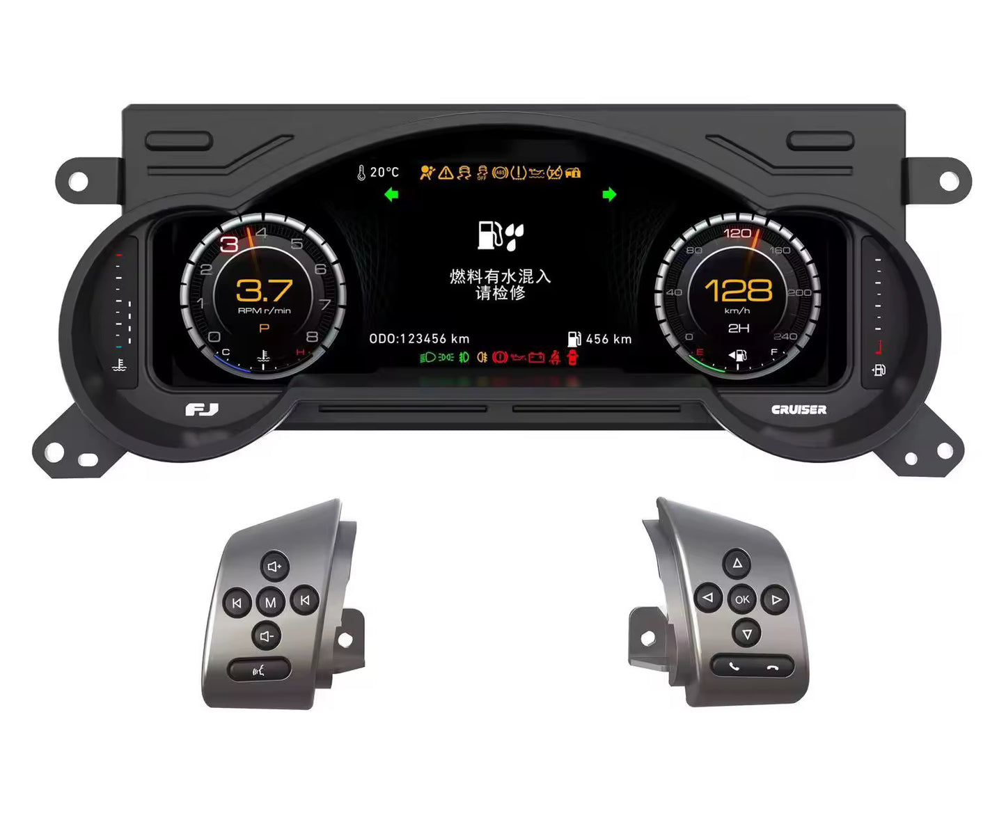 12.3-Inch Digital Dashboard Panel Virtual Instrument Cluster Speedometer for Toyota FJ Cruiser (2007–2023)
