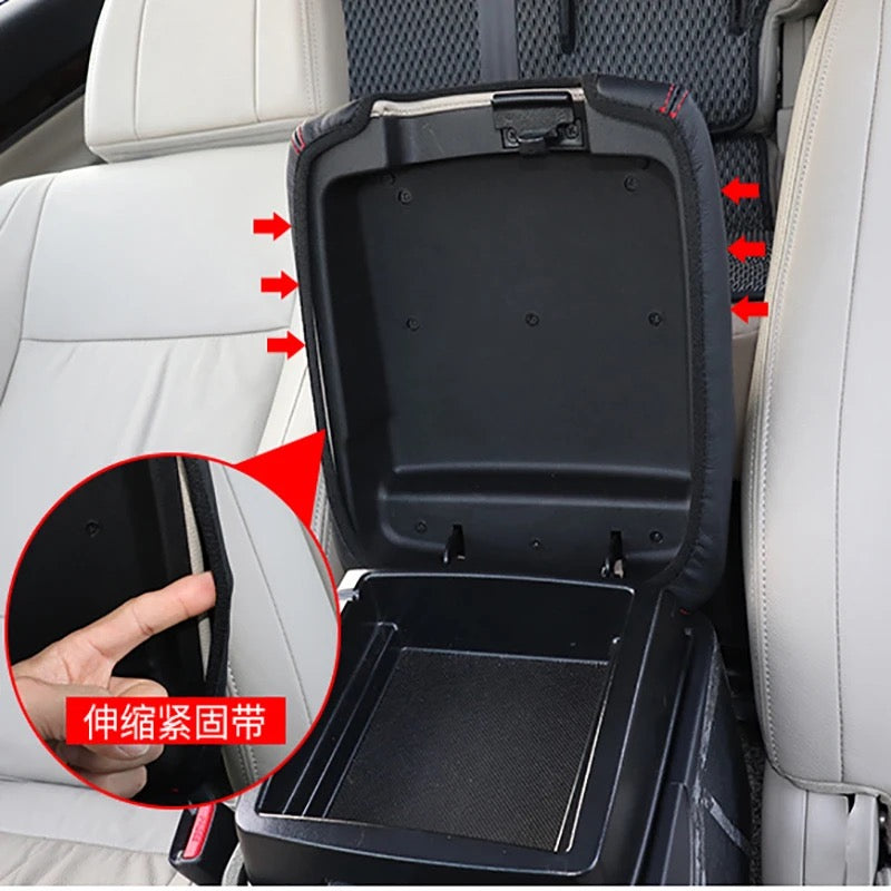 Mitsubishi Pajero Armrest Box Cover  Car Anti-dirty Pad PU Leather Protection Suitable for Mitsubishi Pajero V97 V93 V87 V77v73 Armrest Case, Please Specify the Model and Year  2007 up 2023 When Purchasing Accessories