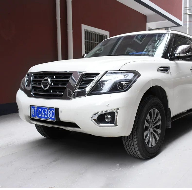 Nissan Patrol Y62 ABS Fog Light Trim Cover (2010-2019) Front & Rear Lamp  Decoration Cover Trim Frame Sticker Accessories