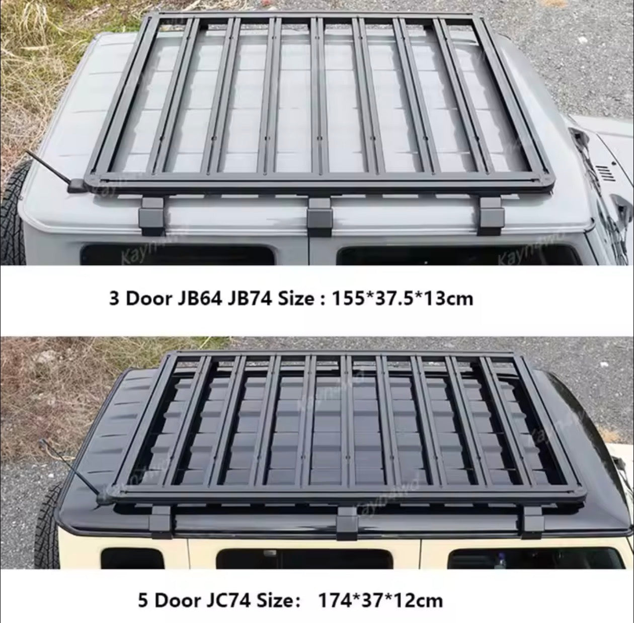 Roof Rack Jimny Suitable for 2019-2026 Modification Parts Jb74 Flat-Top Travel Frame Accessories Roof Platform Aluminium Metal Carrier Box Roof Luggage