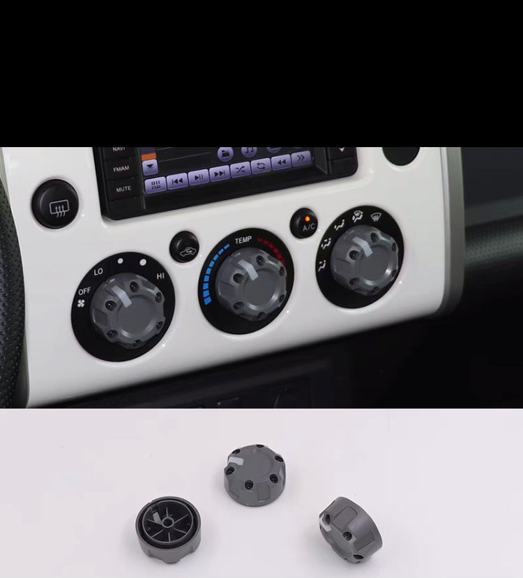 FJ Cruiser Air Conditioner Knob Altimeter Decoration Ac AJT 3 Button Key Case Modification American  Interior Kit For Toyota FJ Cruiser 2007 up 2023