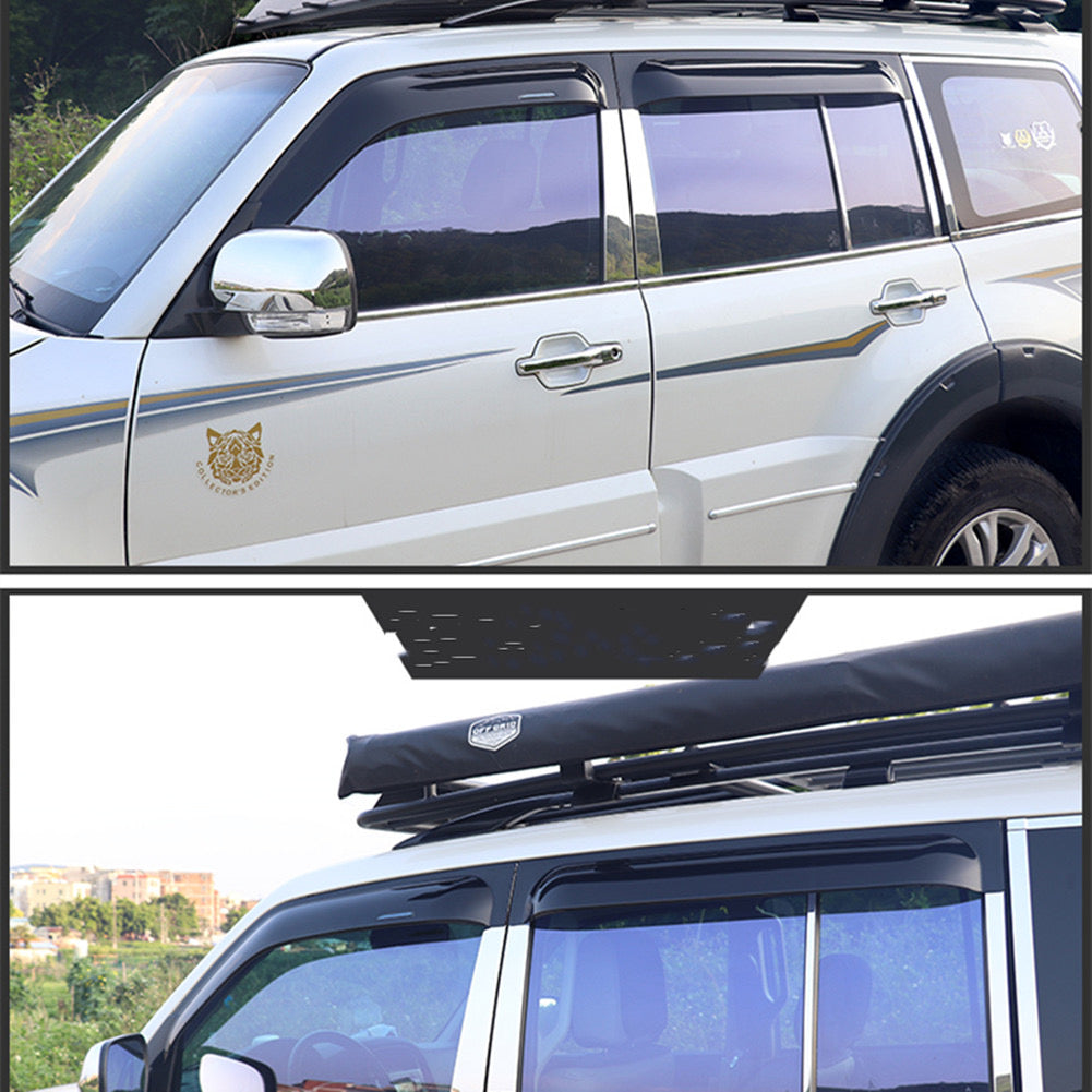 Mitsubishi Pajero Sun Rain Visor Guards High Quality Window Deflectors For Pajero 2007-2023 Door Window Vent Visor Rain Guards Weather Shields