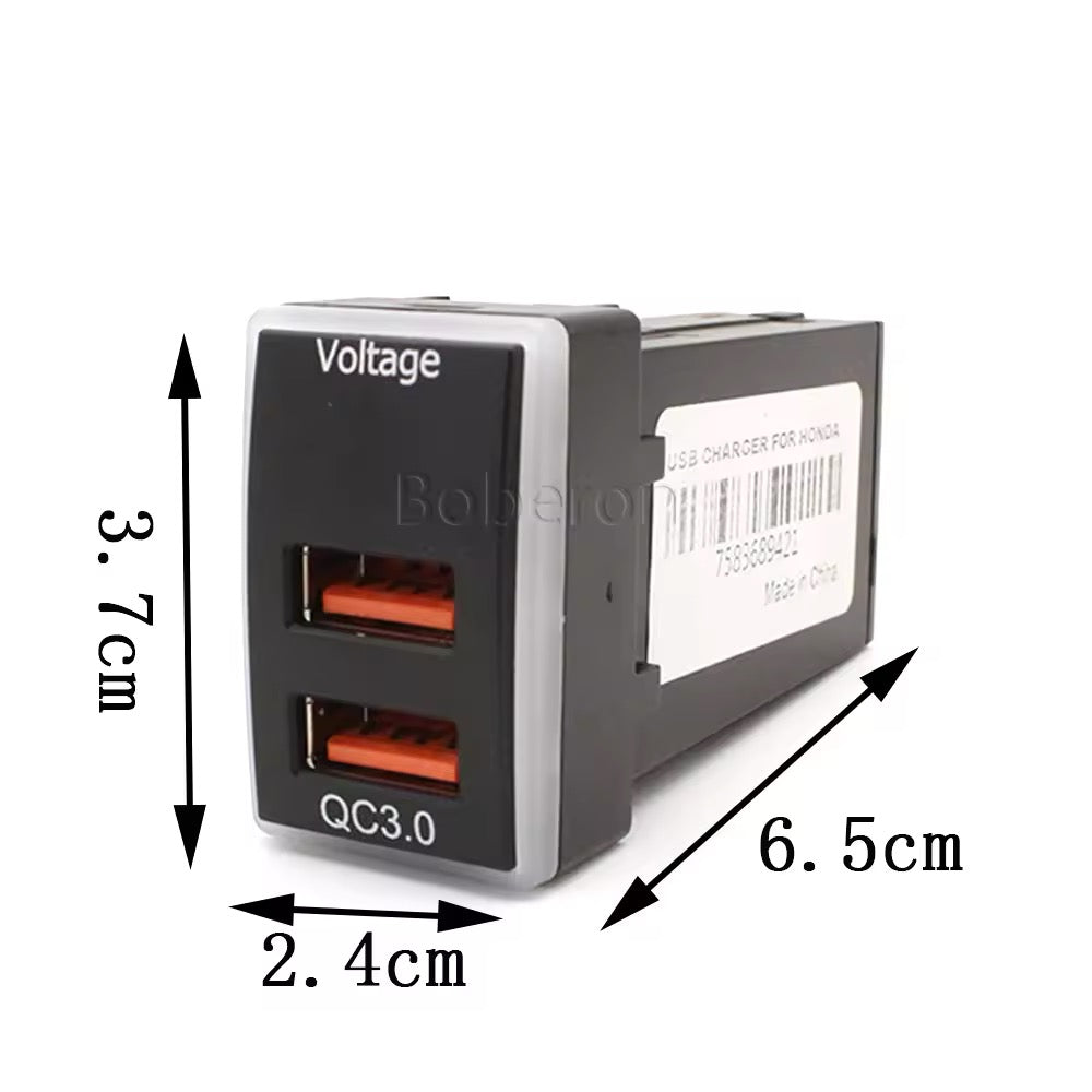 Toyota FJ Cruiser USB Charging FJ QC 3.0 Fast Charge Dual Charging Port USB Interface Socket Fast Car Charger Quick Charge Car Charging Adapter Use for VW Golf 7 Accessories Interior Accessories