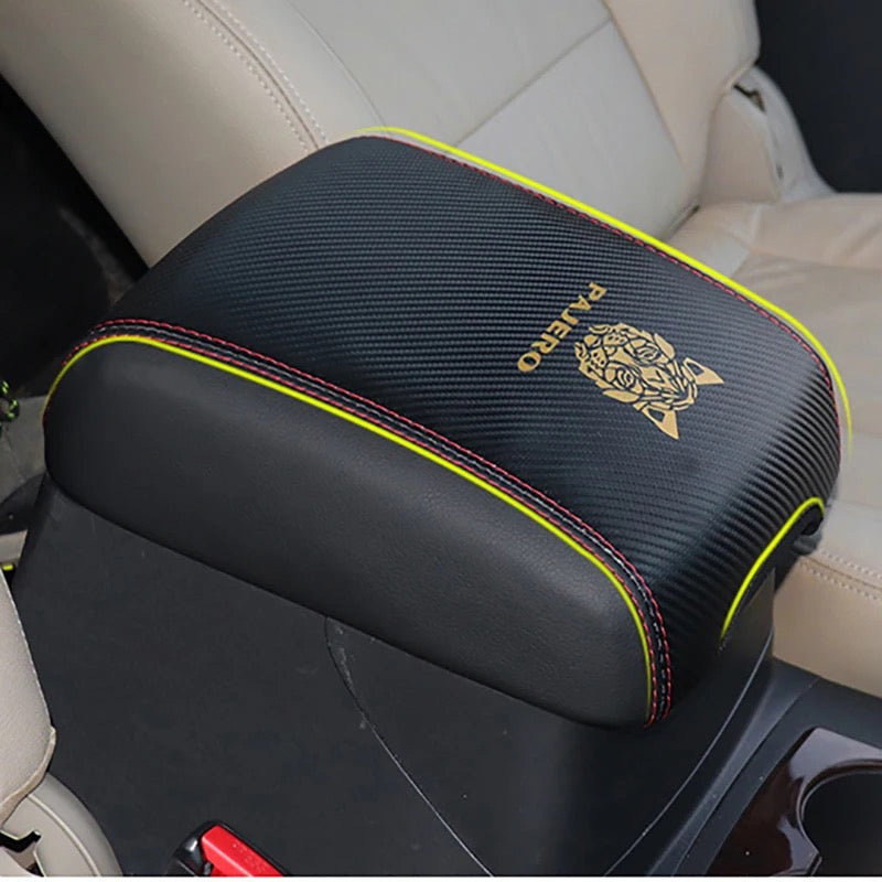 Mitsubishi Pajero Armrest Box Cover  Car Anti-dirty Pad PU Leather Protection Suitable for Mitsubishi Pajero V97 V93 V87 V77v73 Armrest Case, Please Specify the Model and Year  2007 up 2023 When Purchasing Accessories