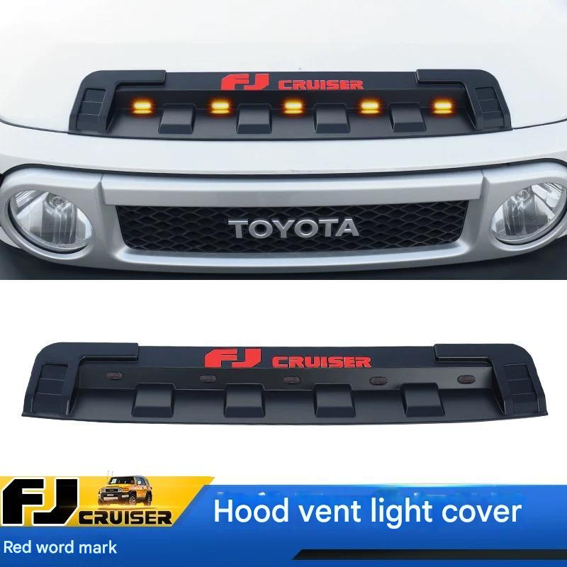 Toyota FJ Cruiser Bonnet Trim with Yellow LED Light (2007-2023) – Front Hood Grille Cover & Decorative Accessories