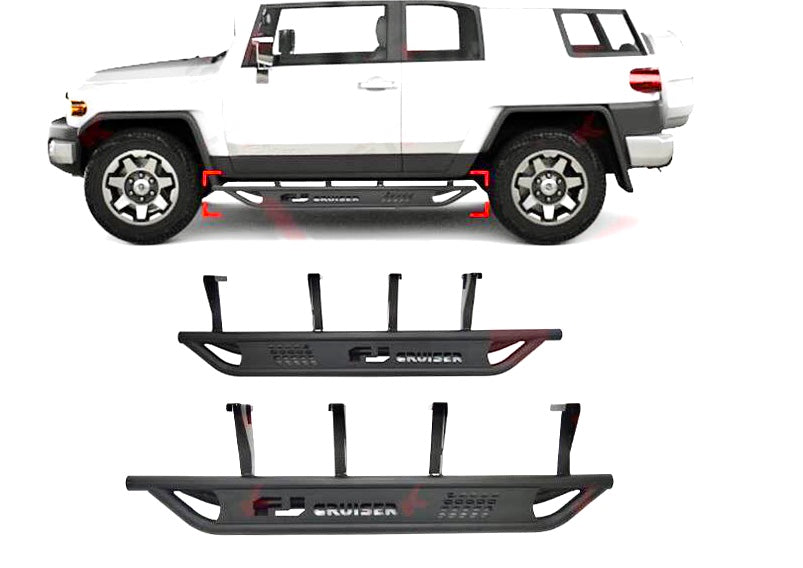Fj Cruiser Side step Off-Road Side Steps Exterior Modification Accessories Steel 4x4 Pickup Off-road Auto Parts Universal Running Board for FJ Cruiser 2007- 2023 Side Step Nerf Bars Running Boards For Toyota