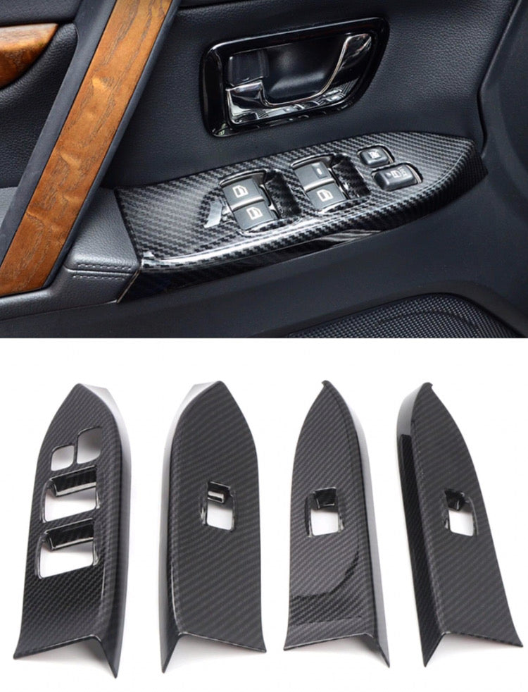 Mitsubishi Pajero Car Interior Carbon Stickers ABS Car Interior Protection Cover Body Kits For Mitsubishi Pajero 2007-2022 ABS Carbon Fiber Color Car Accessories Carbon Fiber Interior Modification 2007-2023 V97 V93 Interior Decoration Stickers
