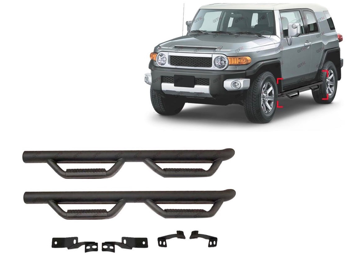 Fj Cruiser Side step Off-Road Side Steps Exterior Modification Accessories Steel 4x4 Pickup Off-road Auto Parts Universal Running Board for FJ Cruiser 2007- 2023 Side Step Nerf Bars Running Boards For Toyota
