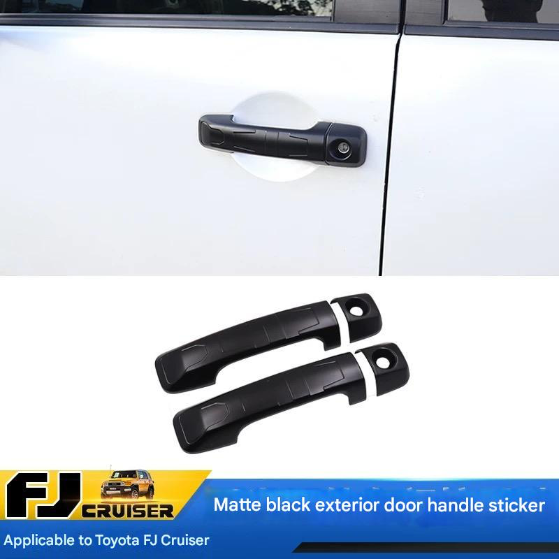 Fj cruiser Door Handle Covers - ABS Matte Black Carbon Fiber Chrome Trim (2007-2023) Door Handle  Door Cover Fit For Toyota Fj Cruiser 2007-2023 Exterior Modification Parts