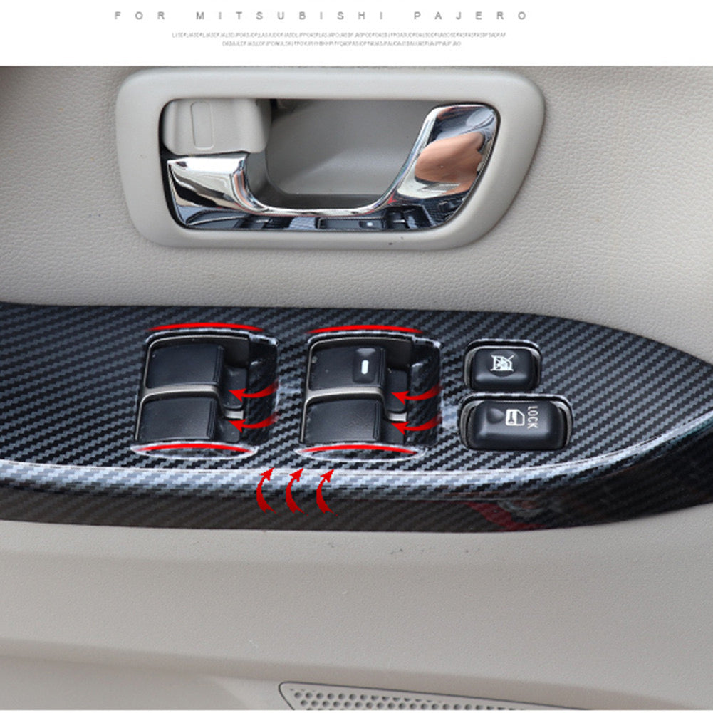 Mitsubishi Pajero Car Interior Carbon Stickers ABS Car Interior Protection Cover Body Kits For Mitsubishi Pajero 2007-2022 ABS Carbon Fiber Color Car Accessories Carbon Fiber Interior Modification 2007-2023 V97 V93 Interior Decoration Stickers