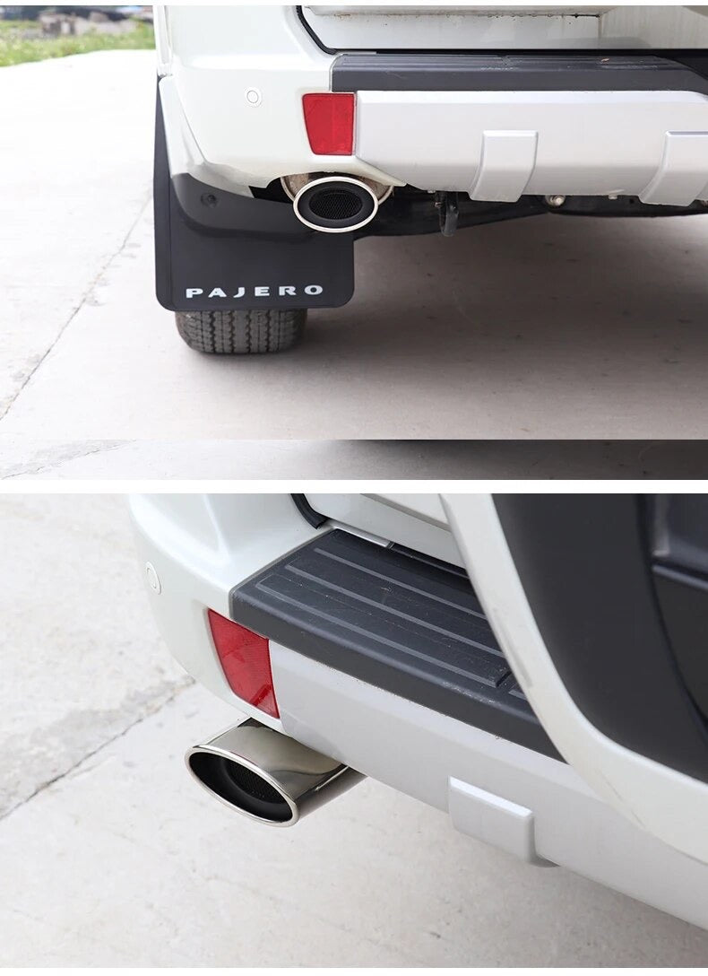 Mitsubishi Pajero Exhaust Tip, Car Exhaust Pipe Modification Tail Throat Tail Pipe Stainless Steel Exhaust Tailpipe Suitable For Mitsubishi Pajero V97 V73 -2006 up 2023 Stainless Steel Automobile Modification Exhaust Pipe