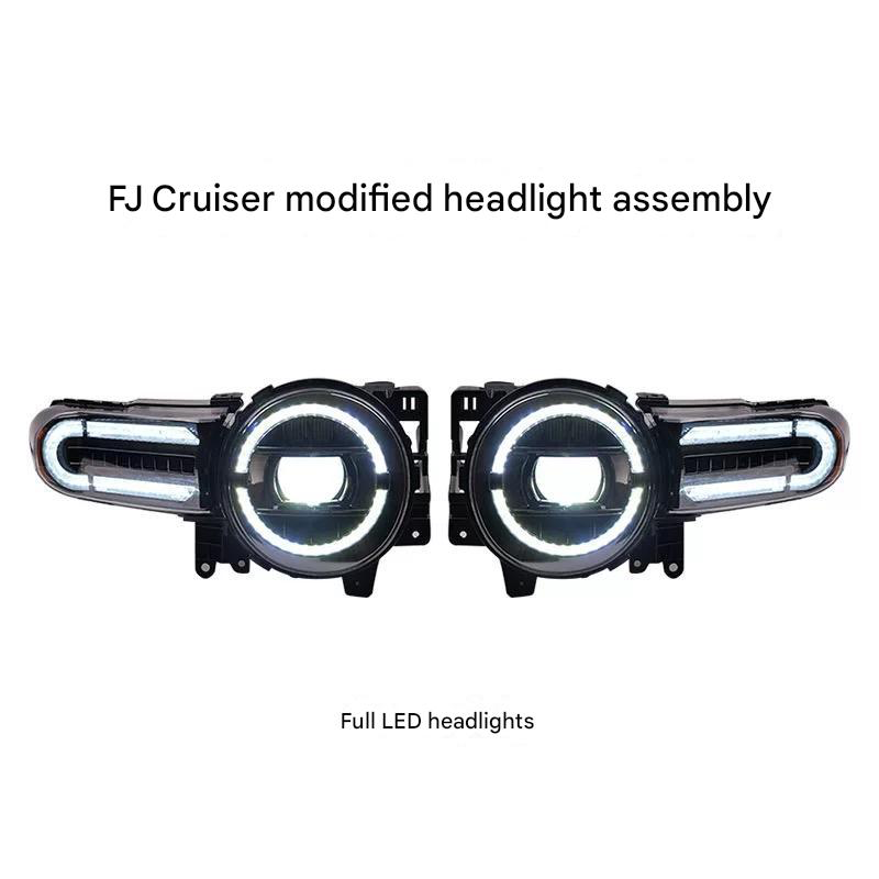 Fj Cruiser Full LED Headlight For Toyota FJ Cruiser 2007-2023 Head Lamp With Running Lights & dynamic DRL Lens Streamer Turn Signal Light Car Accessories