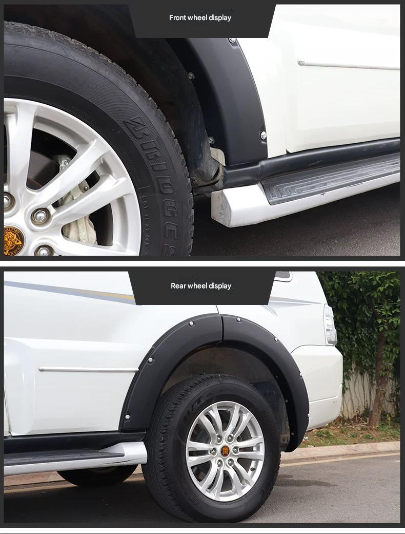 Mitsubishi Pajero Fender Flares Wheel Eyebrow Protectors (2007-2023) – ABS Fender Flares & Mudguard Arch Covers for 4x4 Offroad Accessories