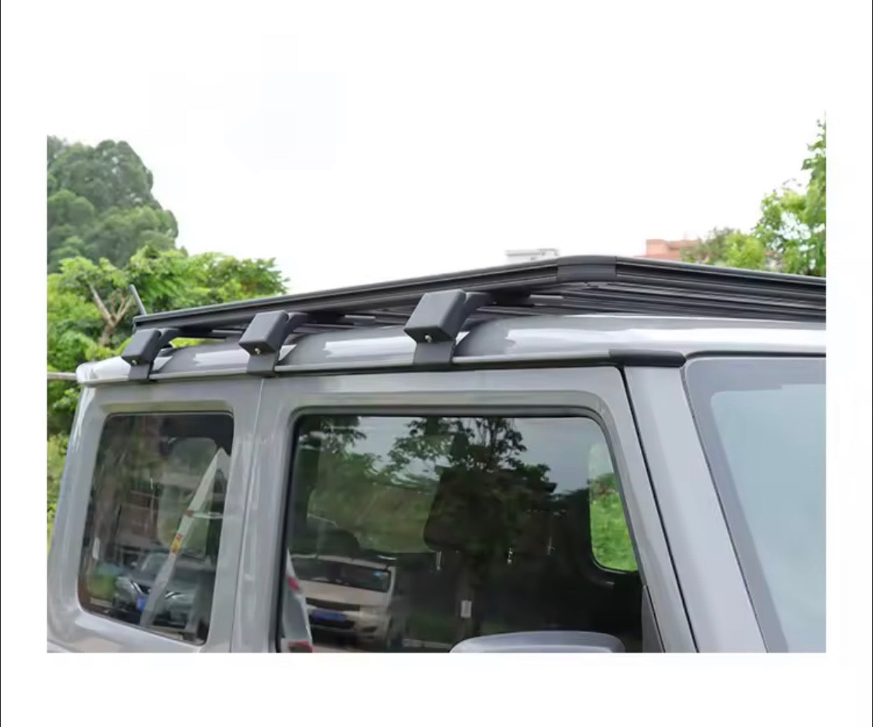 Roof Rack Jimny Suitable for 2019-2026 Modification Parts Jb74 Flat-Top Travel Frame Accessories Roof Platform Aluminium Metal Carrier Box Roof Luggage