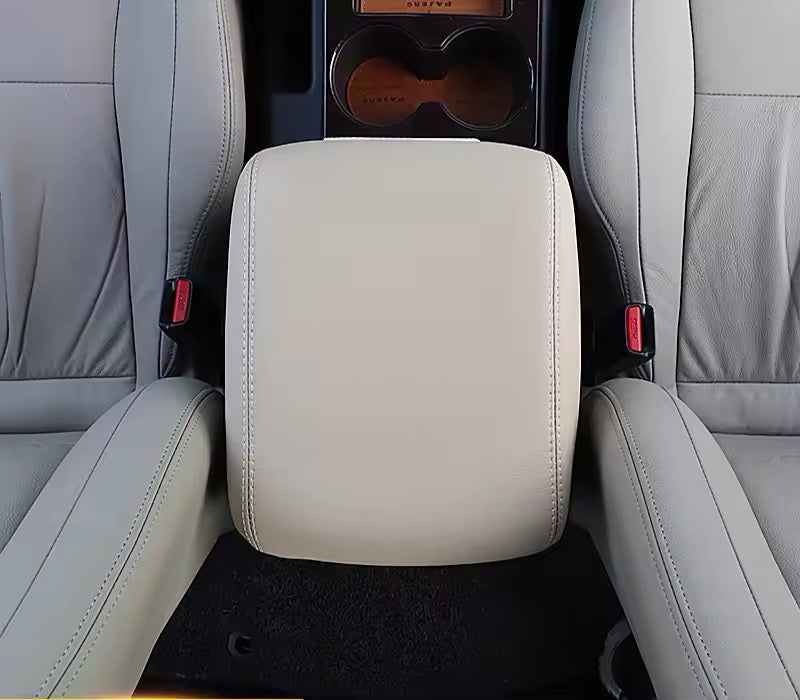 Mitsubishi Pajero Armrest Box Cover  Car Anti-dirty Pad PU Leather Protection Suitable for Mitsubishi Pajero V97 V93 V87 V77v73 Armrest Case, Please Specify the Model and Year  2007 up 2023 When Purchasing Accessories